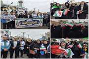 حضور پرسنل حوزه بهداشت در راهپیمایی باشکوه ۲۲ بهمن
